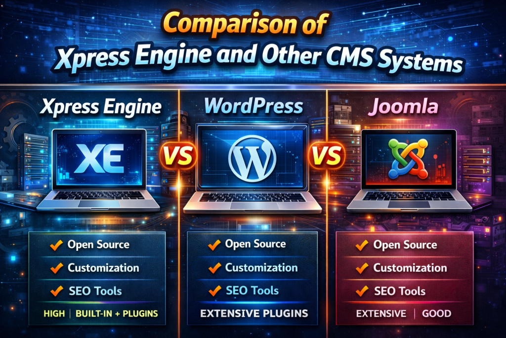 Comparison of Xpress Engine and Other CMS Systems.