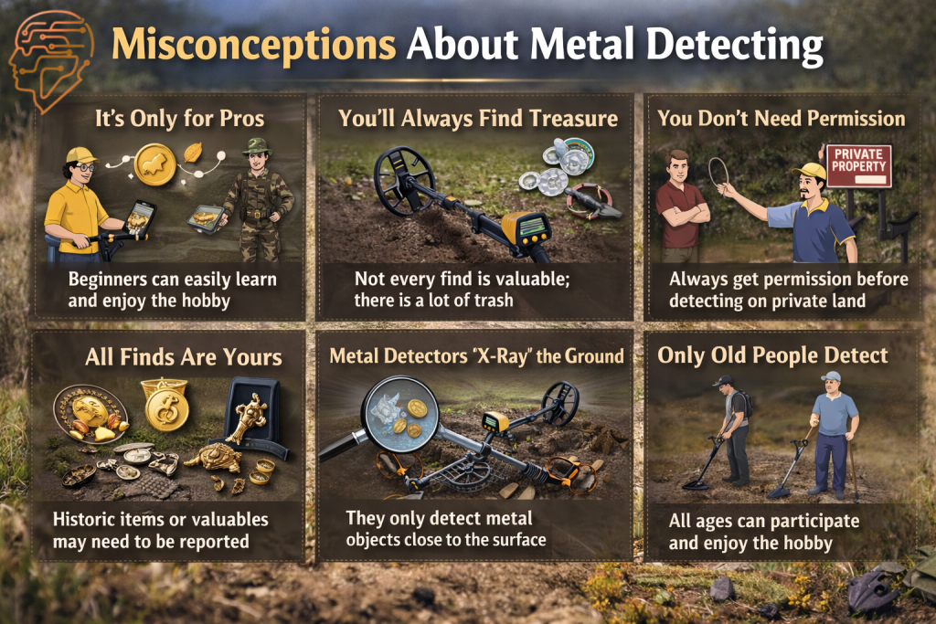 Misconceptions about metal detecting