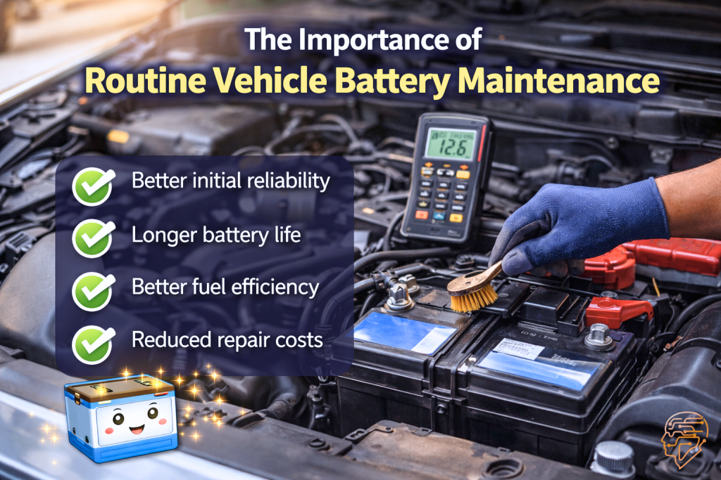The importance of Routine Vehicle Battery Maintenance.