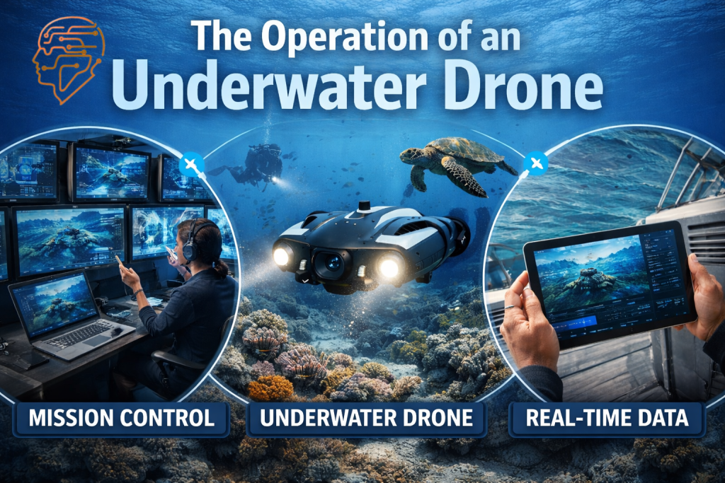 The operation of an Underwater Drone and Drone Battery
