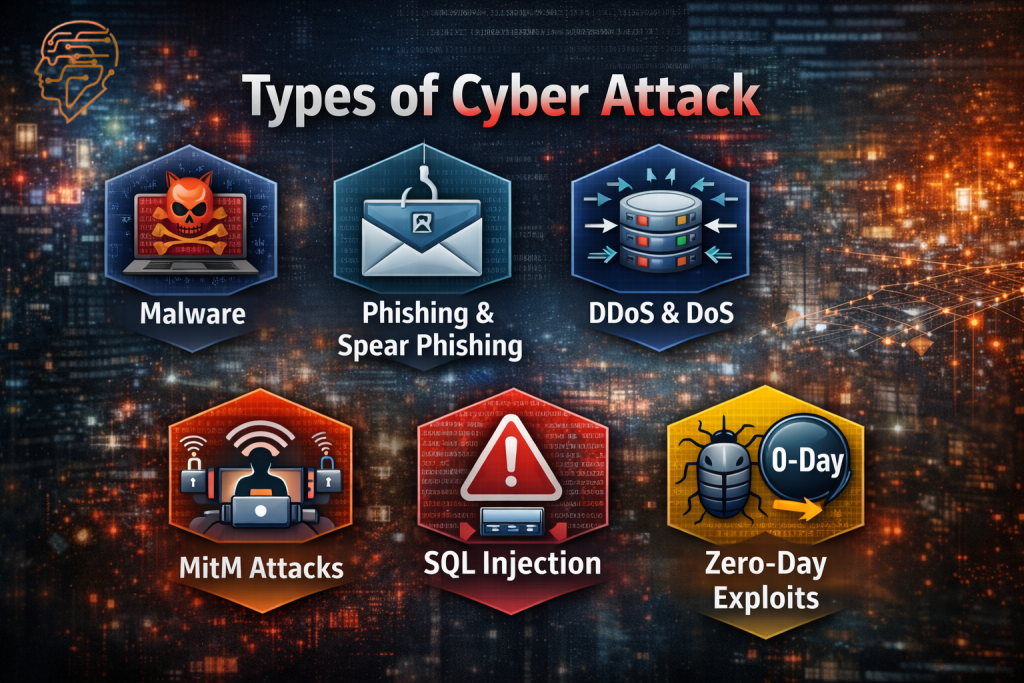 Types of Cyber Attack and Cyber Crimes